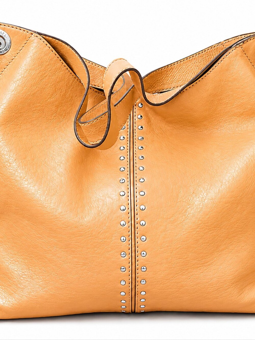 Micheal Kors Women's Uptown Astor Studded Tan Leather Shoulder Bag Excellent!